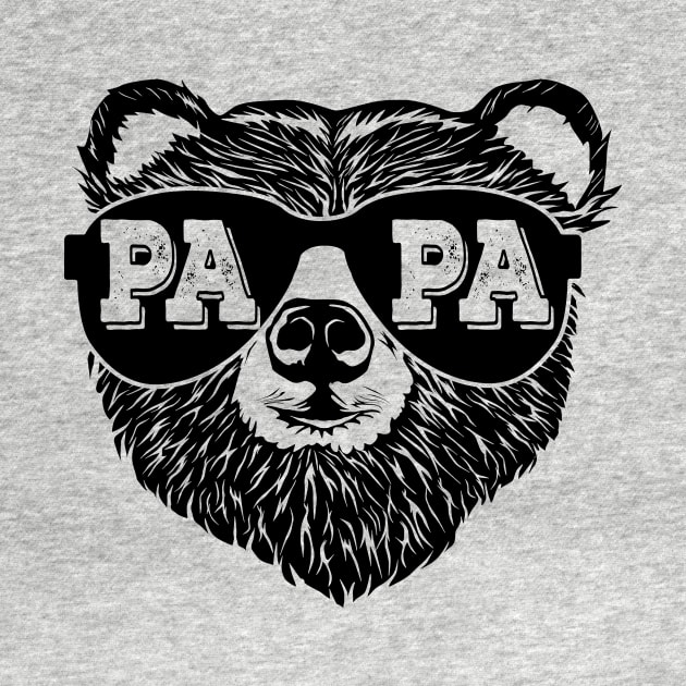 Retro Papa Bear New Dad Father's Day Daddy Birthday Family by SilverLake